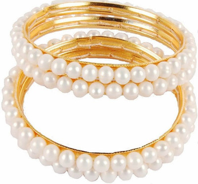 56% OFF on DD Pearls Mother of Pearl Pearl Gold-plated Bangle Set(Pack of 4) 56% OFF on DD Pearls Mother of Pearl Pearl Gold-plated Bangle Set(Pack of 4)