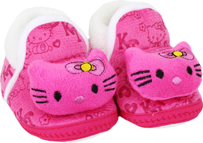 

Neska Moda 0 To 12 Month Baby Booties(Toe to Heel Length - 12 cm Pink)