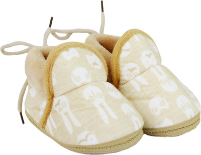 

Neska Moda 0 To 12 Month Baby Booties(Toe to Heel Length - 12 cm Brown)