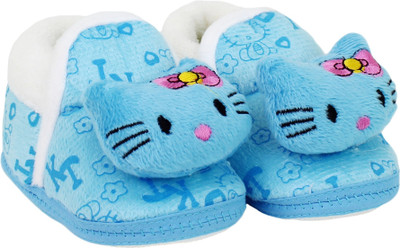 

Neska Moda 0 To 12 Month Baby Booties(Toe to Heel Length - 12 cm Blue)
