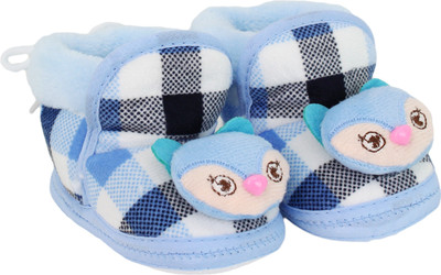

Neska Moda 0 To 12 Month Premium Baby Booties(Toe to Heel Length - 12 cm Blue)