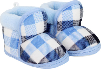

Neska Moda 0 To 12 Month Premium Baby Booties(Toe to Heel Length - 12 cm Blue)