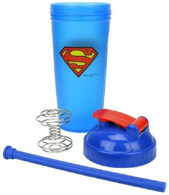 

GetSweat Best Leak Free Gym Shaker With SuperHero Bottle 700ml (Superman) 700 ml Shaker(Pack of 1, Blue)
