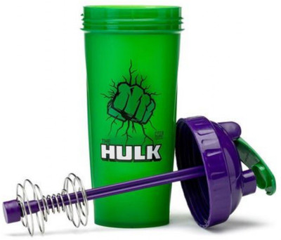 

GetSweat Best Leak Free Gym Shaker With SuperHero Bottle 700ml (Hulk) 700 Shaker(Pack of 1, Purple), Green