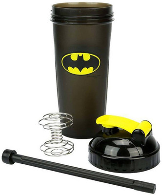 

GetSweat Best Leak Free Gym Shaker With SuperHero Bottle 700ml (Batman) 700 ml Shaker(Pack of 1, Black)