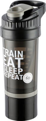 

GetSweat (MS-905) Smart 1 Storage Shaker Bottle 500 ml (Black) 500 ml Shaker(Pack of 1, Black)