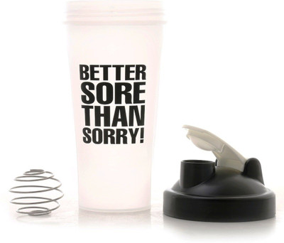 

GetSweat (MS-801) Gym Bottle with Spring Ball- 600 ml Shaker (Black) 600 Shaker(Pack of 1, Black)