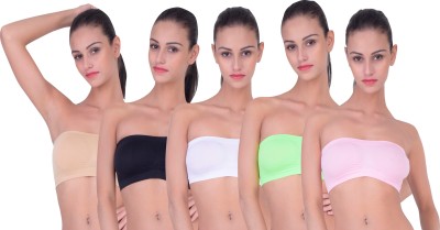 Piftif Women Bandeau/Tube Non Padded Bra(Multicolor)