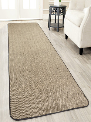 Saral Home Black Cotton Runner(2 ft,  X 6 ft, Rectangle)