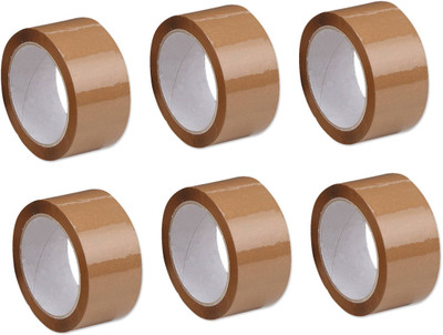 

AutoVHPR Single Sided HandHeld Brown Tape 2 Inch Wide 65 Meters Long (Manual)(Set of 6, Brown)