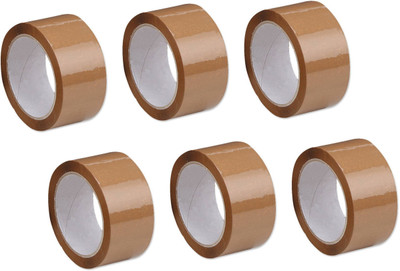 

AutoVHPR Single Sided HandHeld Premium Quality Brown Tape 2 Inch Wide 100 Meters Long (Manual)(Set of 6, Brown)