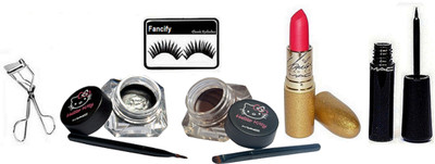 

Fancify Eyelashes,Mac mariah carey lipstick,Hello Kitty Two Liner&Liquid last Eyeliner,Curler(Set of 6)