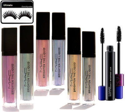 

Ultimate Eyelashes, Mac Brighten the Liquid Eye Pigment, Haute and Naughty Double Effect Mascara(Set of 3)