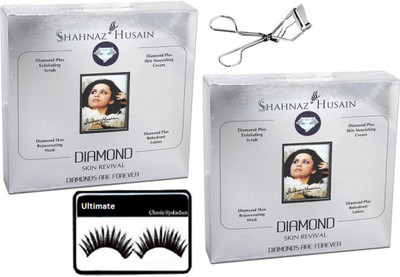 

Ultimate Eyelashes And Diamond Facial kit Pack of 2 With Eyelashes Curler(Set of 4)