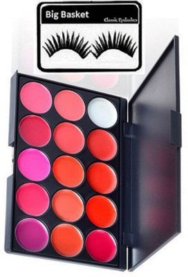 

big basket Eyelashes, Mac Cream Concealer makeup palette 15 color concealer(Set of 2)