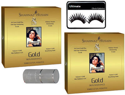 

Ultimate Eyelashes, Shahnaz Husain 24 carat Gold Pack of 2 With Mirror Nail Polish(Set of 4)