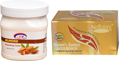 

Pink Root ALMOND NOURISHING CREAM 500ML WITH NATURE ESSENCE GOLD BLEACH(Set of 2)