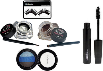 

Ultimate Eyelashes, Mac Hello Kitty Two Eyeliner, Haute and Naughty Mascara, 3 shade Eyeshadow(Set of 4)