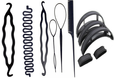 

JAGTEK Combo Set of 6pcs Hair Styling Braid tools Easy To Use At Home(Set of 6)