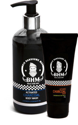 

Big Handsome Man Activated Charcoal Warrior Combo | Activated Charcoal Body Wash, 300 ml & Activated Charcoal Scrub, 100g | Sulphate & Paraben Free(Set of 2)