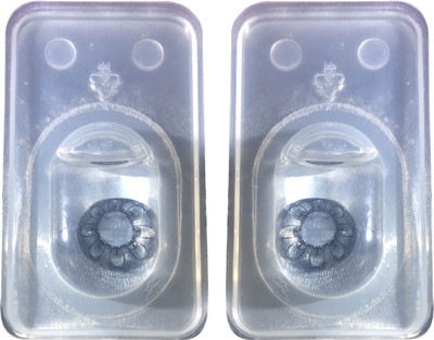 

CRYSTAL EYE Black color lens 1 pair with case solution Monthly Contact Lens(0.0, black, Pack of 2)