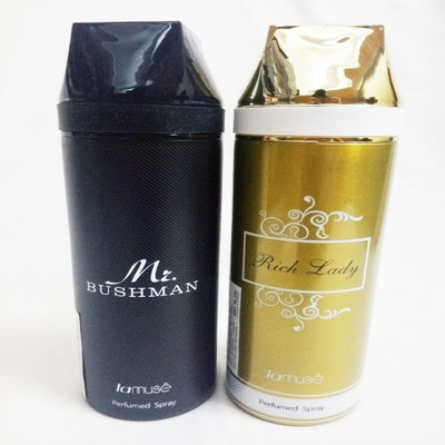 

LAMUSE MR BUSHMAN AND RICH LADY Perfume Body Spray - For Men & Women(400 ml, Pack of 2)