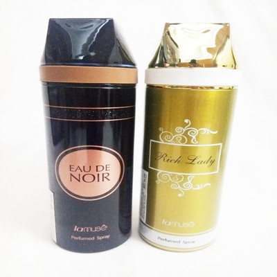 

LAMUSE EAU DE NOIR AND RICH LADY Perfume Body Spray - For Men & Women(400 ml, Pack of 2)