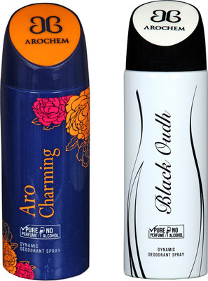 

arochem COMBO ARO CHARMING & BLACK OUDH DYNAMIC DEODORANT SPRAY Body Spray - For Men & Women(400 ml, Pack of 2)