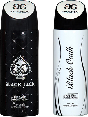 

arochem COMBO BLACK JACK & BLACK OUDH DYNAMIC DEODORANT SPRAY Body Spray - For Men & Women(400 ml, Pack of 2)