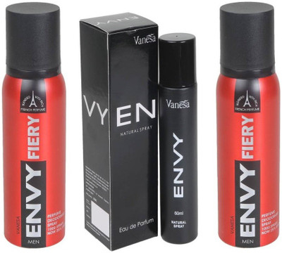

envy FIERY 2pcs. & Men 60ml 1pc. Deodorant Spray - For Men(300 ml, Pack of 3)