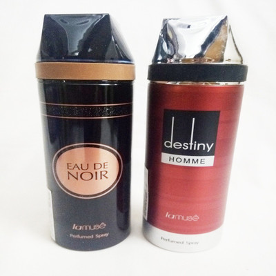 

LAMUSE EAU DE NOIR AND DESTINY Perfume Body Spray - For Men(400 ml, Pack of 2)