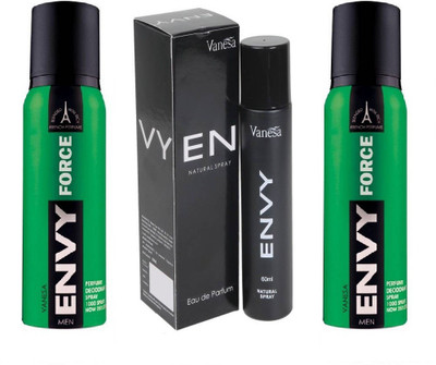 

Envy FORCE 2pcs. & Men 60ml 1pc. Deodorant Spray - For Men(300 ml, Pack of 3)