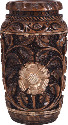 

Craft Trade 1 Compartments Wooden Pen Stand(Brown)