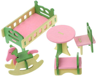 

Webby Wooden Doll House Kids Room Play Set, Multicolor(Multicolor)