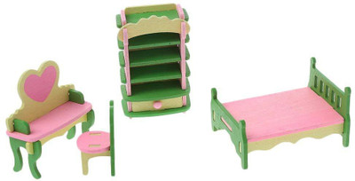 

Webby Wooden Doll House Bed Room Set, Multicolor(Multicolor)