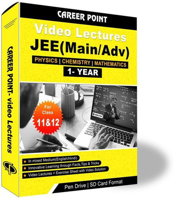 

Career Point Kota Video Lectures for JEE Mains & Adv | PCM (11th+12th) | Validity 1 Yr | Medium : Mixed Language (E & H)(Pen Drive)