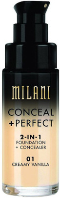 

Milani Conceal + Perfect 2-in-1 Foundation Concealer, Vanilla, 1.0 Fluid Ounce Foundation(Vanilla)