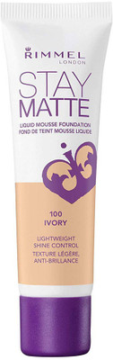 

Rimmel Stay Matte Foundation Ivory 1 Fluid Ounce Bottle Soft Matte Powder Finish Foundation for a Naturally Flawless Look Foundation(Ivory)