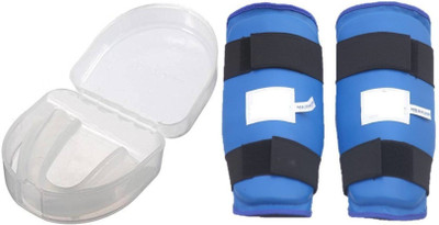Akai MOUTH GUARD AND ARM GUARD MMA Guard Combo(White, Blue)