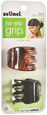 

Scunci No-slip Grip Chunky Jaw Clips, 3.5cm, 2-Count Hair Clip(Multicolor)