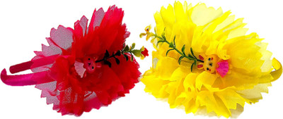 

Proplady Princess Combo Floral Design Wide Hairbands/Headbands for Girls, Baby Girls (Pack of 2-Yellow,Pink) Hair Band, Head Band(Yellow, Pink)