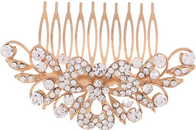 

Dazzle Collection Floral Funky Hair Pin(Gold)