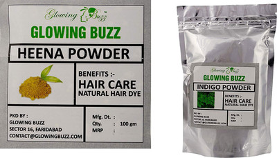 

Glowing Buzz Combo of Heena Powder and Indigo Powder Hair Color(Indigo, Mehendi)