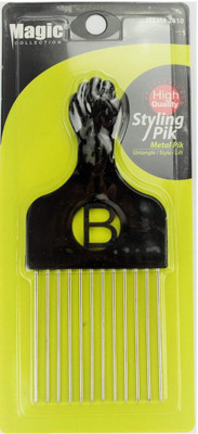 

Magic Collection Pro Grade Magic High Quality Hair Pick Afro Pick Styling Pik Metal Pik (Pack of 1) 6.65 Inch