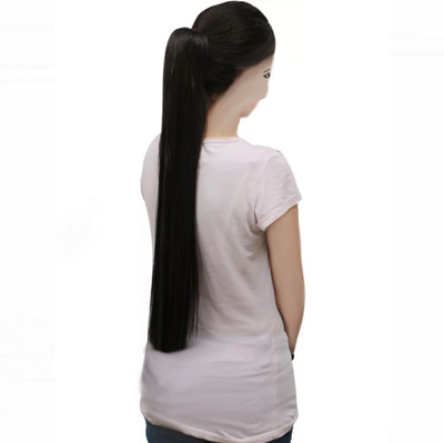 

Alizz Clip on Clutcher hair wig for girls hair extensions claw bun juda pony tail wig natural long hair wig stylish wig artificial hair wig for women pony style straight bun ladies wig choti fake hair braid Hair Extension