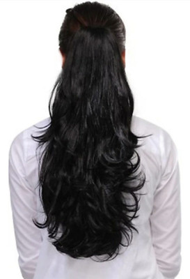 

Alizz Smooth silky Step cut Clip on Clutcher hair wig for girls hair extensions claw bun juda pony tail wig natural long hair wig stylish wig artificial hair wig for women pony style straight bun ladies wig choti fake hair braid Hair Extension