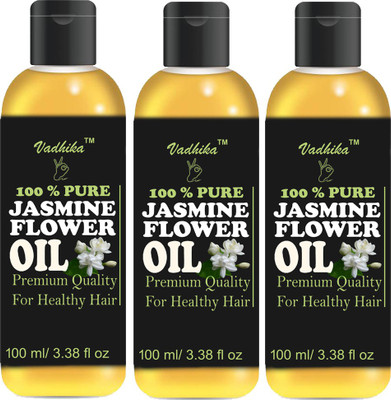 

Vadhika 100 % Pure and Natural Jasmine Flower Oil Combo pack of 3 No.100 ml Bottles(300 ml) Hair Oil (300 ml) Hair Oil(300 ml)