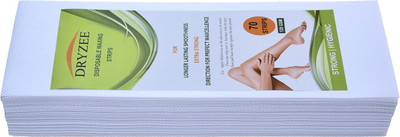 

Dryzee Be Plain Natural Waxing Strips Regular 70 Strips Pieces (White) Strips(70 Strips)