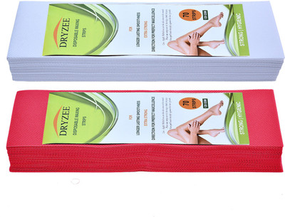 

Dryzee Be Plain Natura Waxing Strips Regular 140 Strips Pieces Combo (Pack Of 2) ( White & Pink ) Strips(140 Strips, Set of 2)