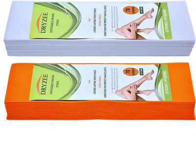 

Dryzee Be Plain Natura Waxing Strips Regular 140 Strips Pieces Combo (Pack Of 2) ( White & Orange ) Strips(140 Strips, Set of 2)